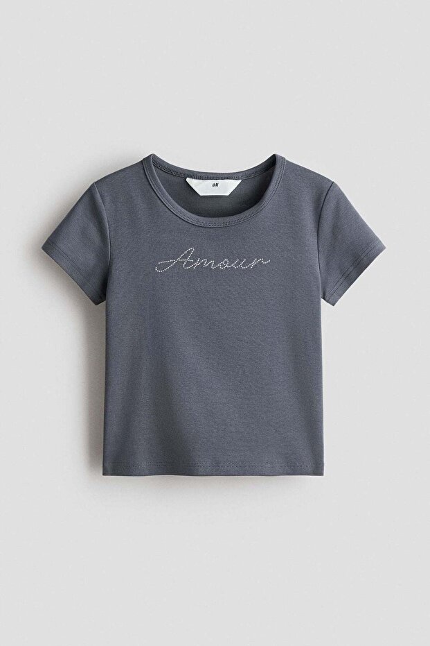 Embellished-motif T-shirt