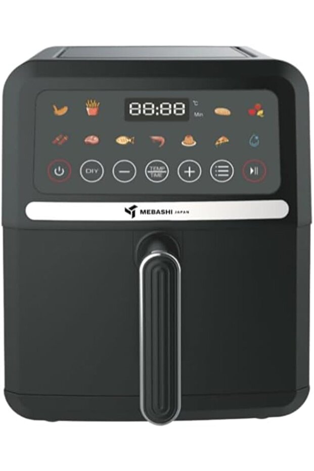 Air Fryer with Digital Touch Screen, 1500W 5L Capacity, 360֯ Heat Circulation, Non-Stick Coating, 12 Function Menus (ME-AF654)