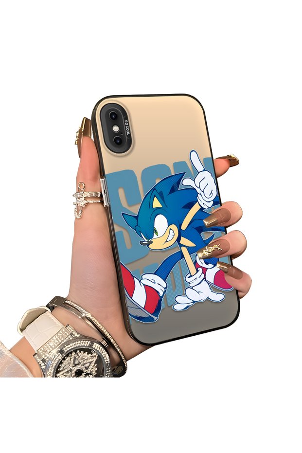 iPhone XS Max Compatible Hard Acrylic Back Silicone Edge Lens Protection Case