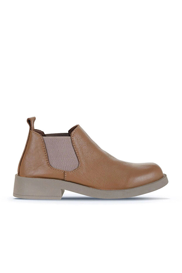 Brown Leather Women's Heeled Boots