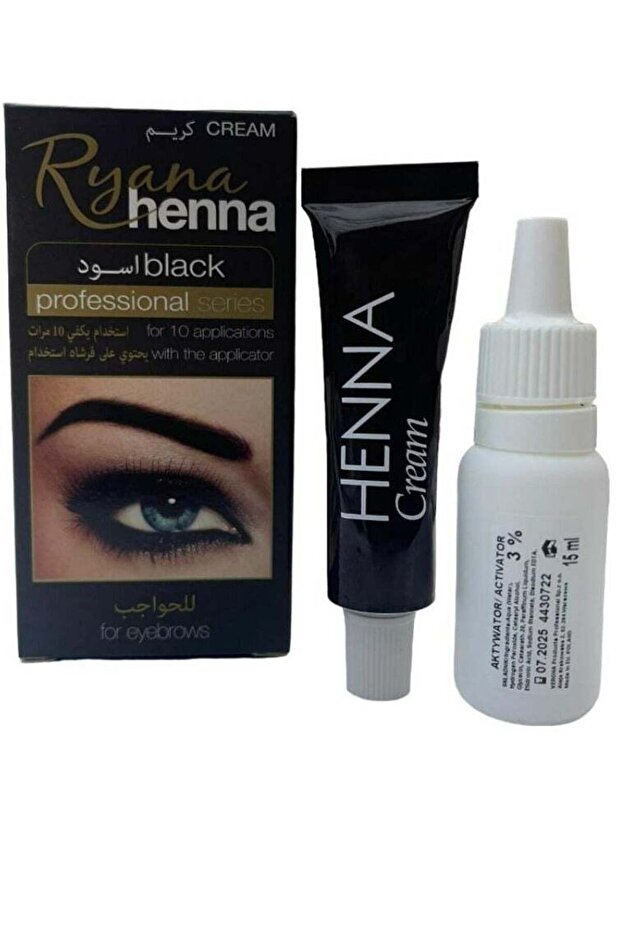 Ryanna Henna Professional Set For Eyebrows Black