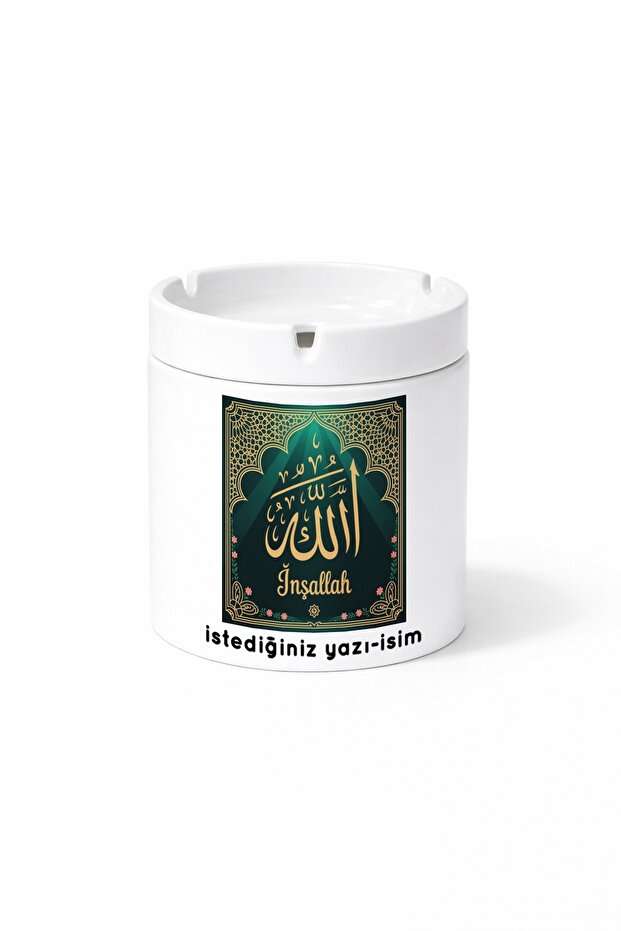 Islam Islamicism God Willing God Willing Double Sided Printed Ash Tray Ashtray Gift