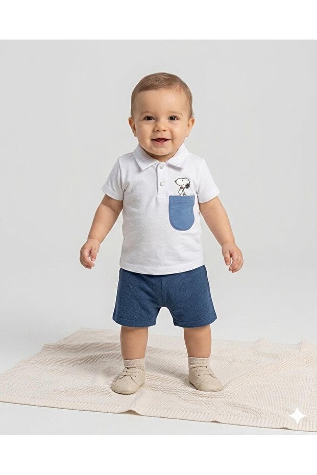Energy of Summer 2-Piece Baby Boy Denim Set - 100% Cotton