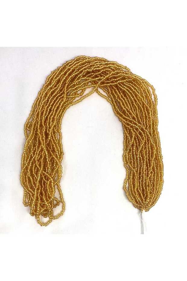 Preciosa 11/0 Glass Sand Beads, Czechoslovakia Beads, Bead Diameter: 2.1 mm Glass Gold