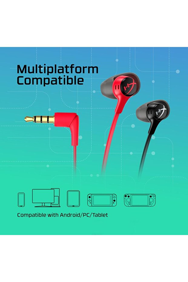 Cloud Earbuds II In-Ear Gaming Headset, Microphone, Multiplatform, Red - 7