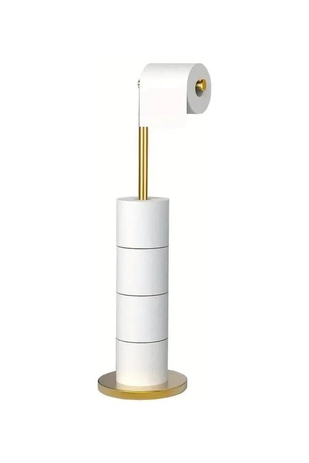 Toilet Paper Holder Stand, 304 Stainless Steel Toilet Roll Holder Free Standing