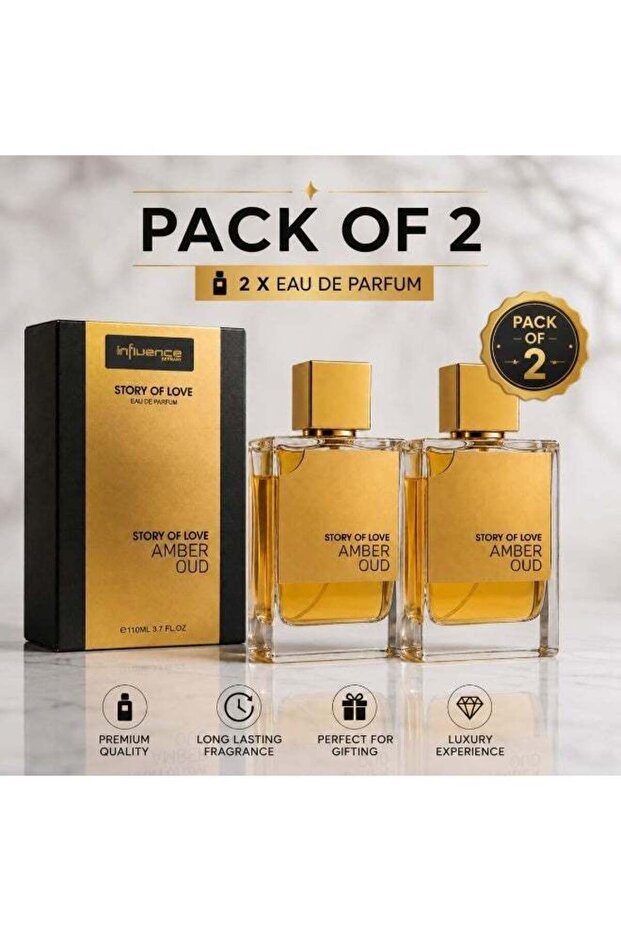 Story Of Love Amber Oud Eau De Parfum 110ml Pack of 2
