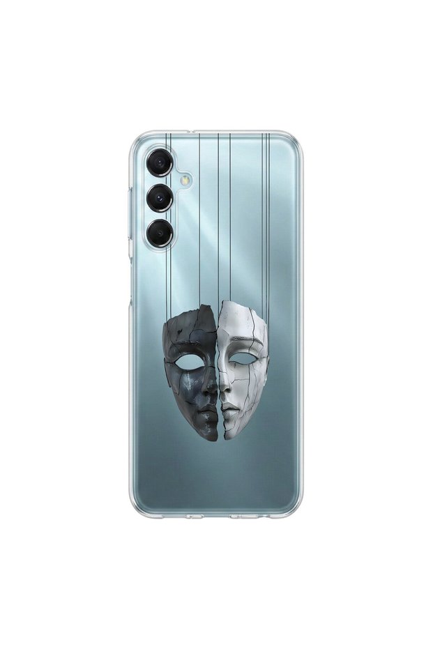 Samsung Galaxy M34 Compatible Aesthetic Face 7 Design Transparent Case