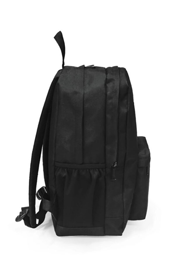 Black Three Compartment Backpack - 4