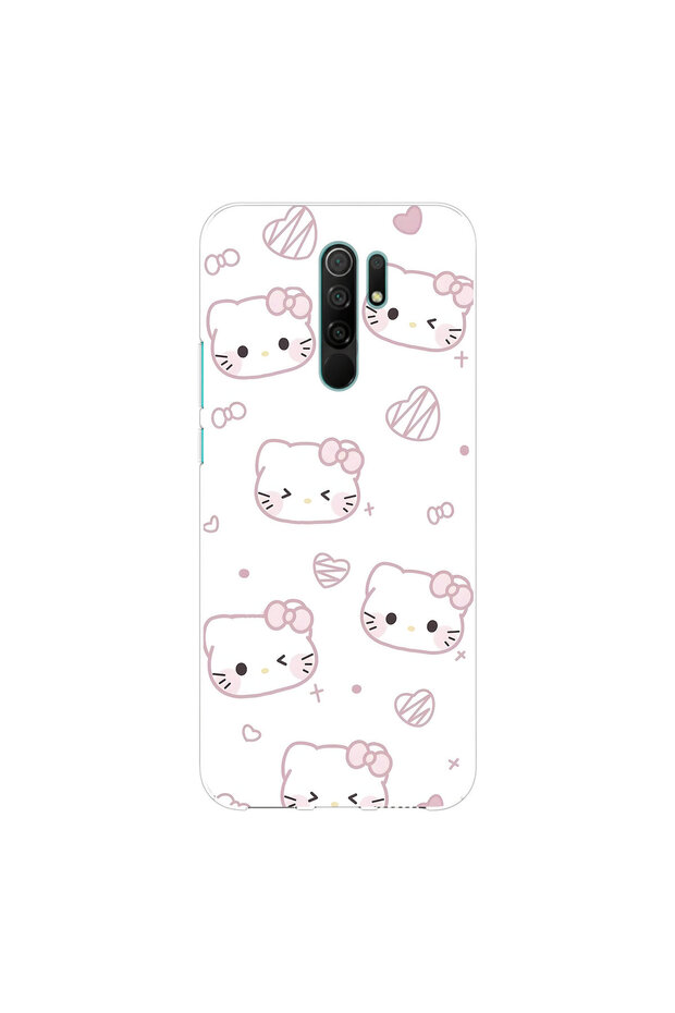 Redmi 9 Compatible Hello Kitty Design Transparent Case