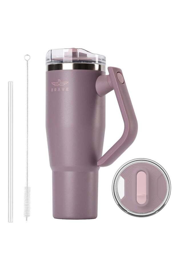 950ml Insulated Stainless Steel Travel Mug 180° Rotating Handle – Hot or Cold Drinks