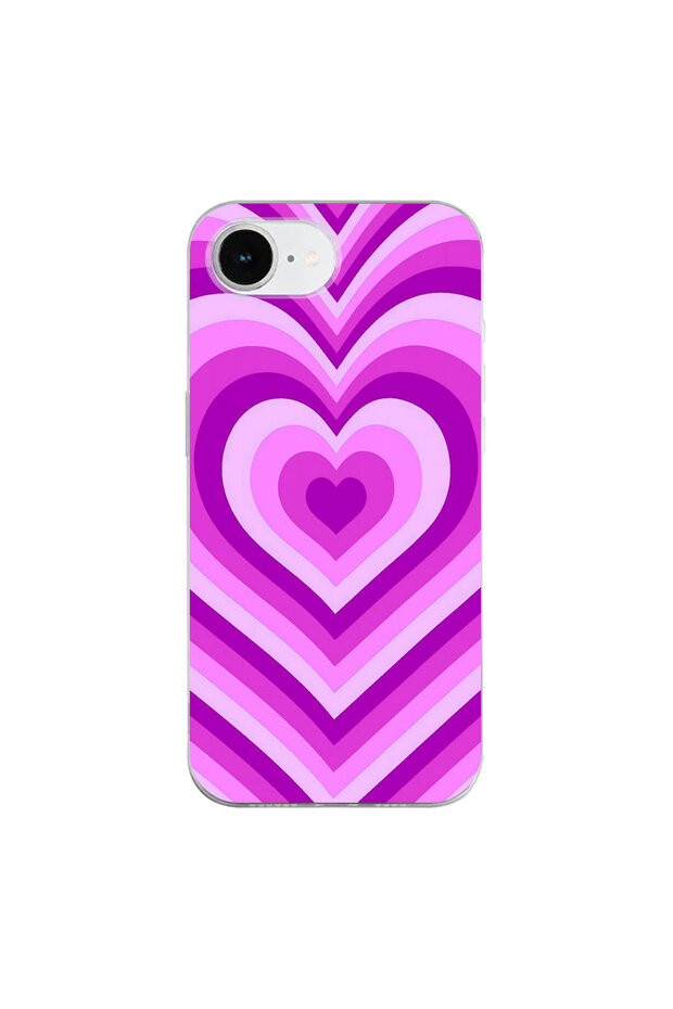 iPhone 16E Compatible Heart 2 Design Transparent Case