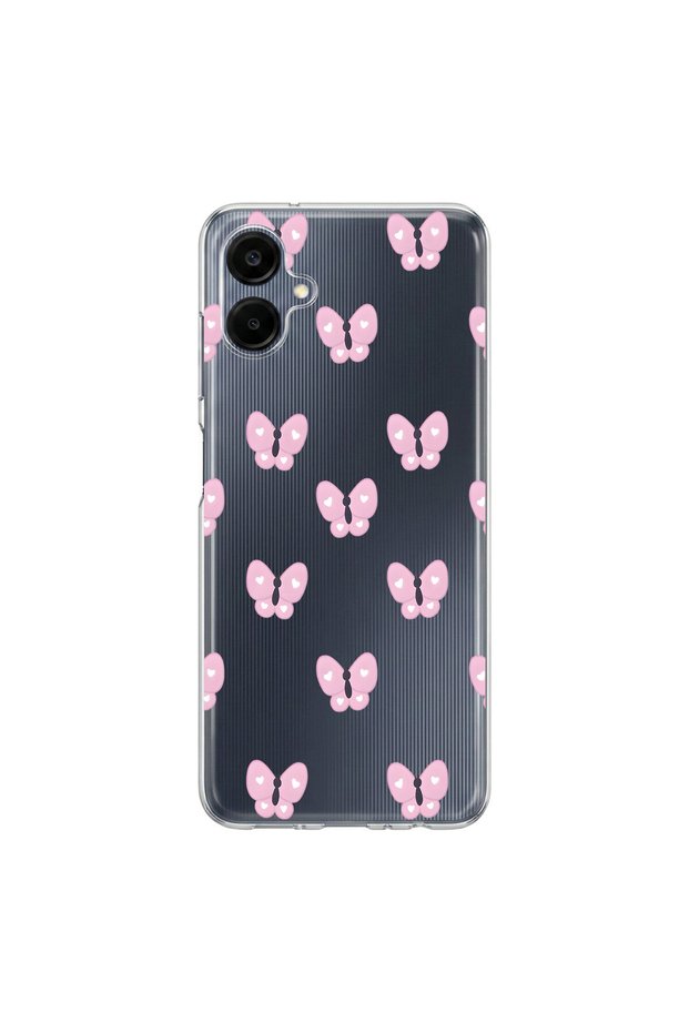 Samsung Galaxy A06 Compatible Butterfly 2 Design Transparent Case