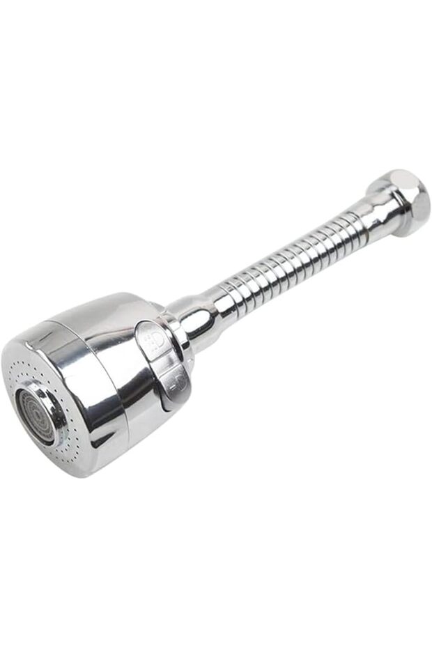 360 Swivel Faucet Head, 2 Modes ABS Stainless Steel Tap Spray Aerator
