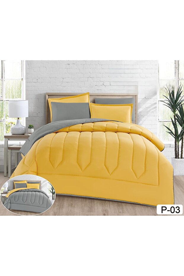 Bedspread Single and Double Plain Double-Sided Soft Microfiber 170X230 - 1