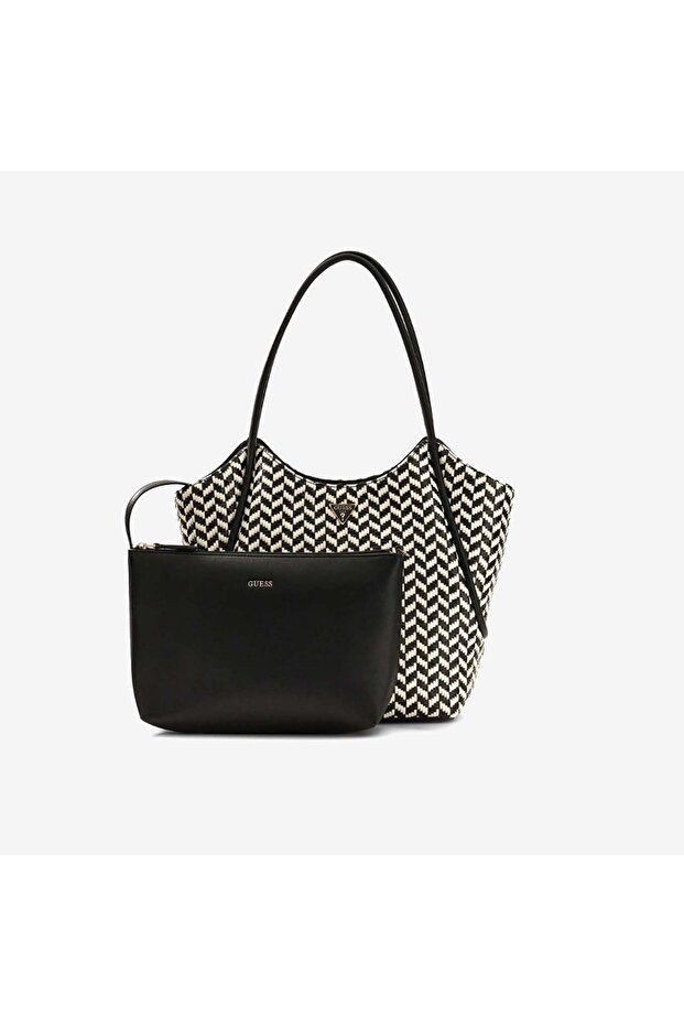 Women's Black Multi Tessi Shopper Shoulder Bag Hwwg7691230