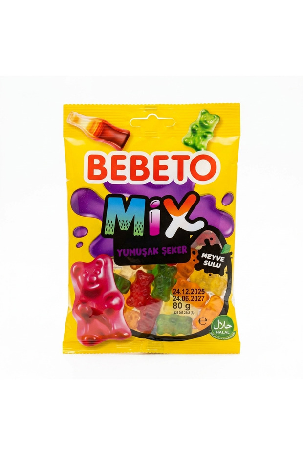 Teddy Bear and Cola Mix Soft Candy Jelibon 80 g 3 Pieces