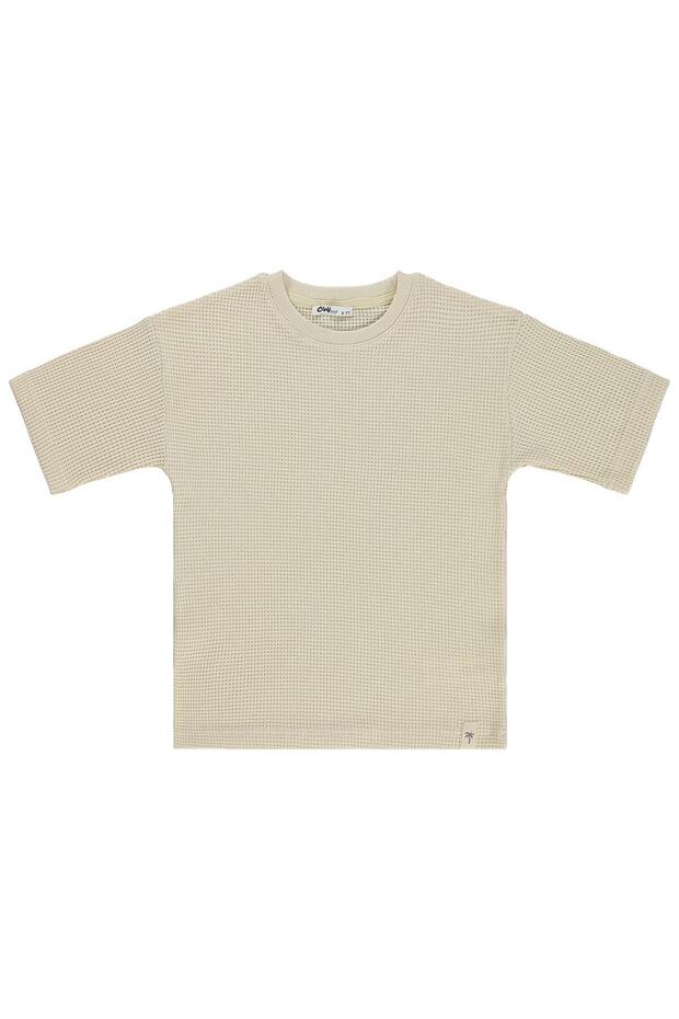 Basic Waffle T-Shirt for Ages 10-13 - Brown