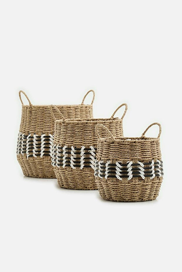 Triple Wicker Basket
