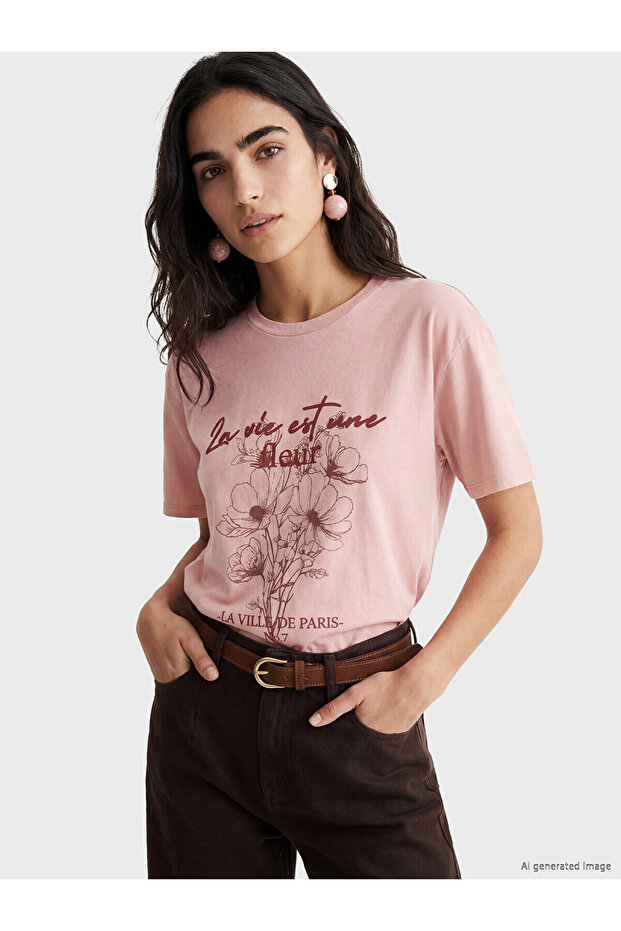 Nevavm Oversize 100% Cotton Women's T-Shirt with a Difference