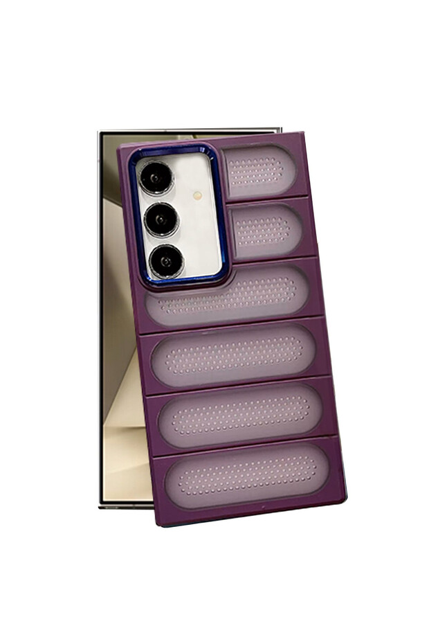 Samsung Galaxy S24 Compatible Case Airmax Silicone Cover - Deep Purple