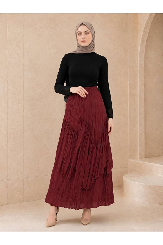 Asymmetrical Lined Skirt Anka261021