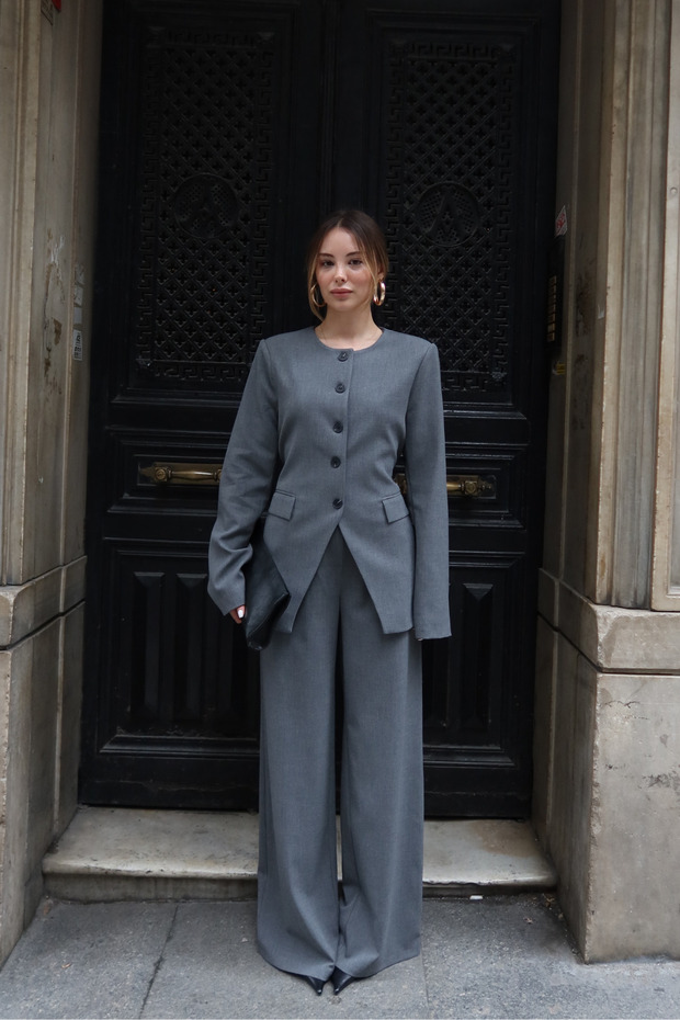 Back-Tie Jacket and Pants Set