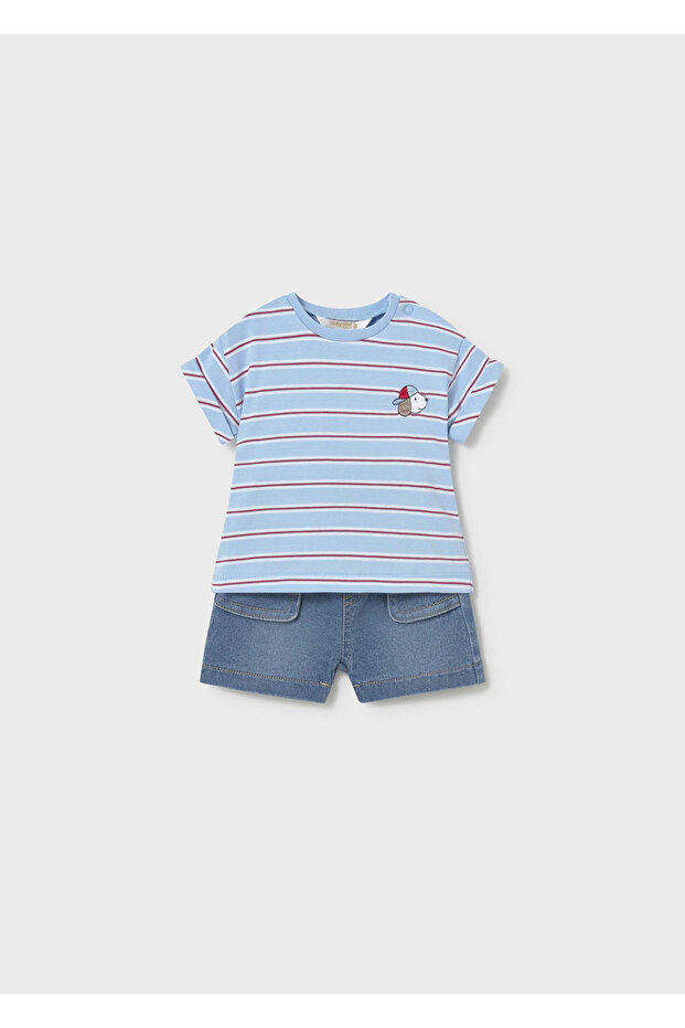 Baby Boy Striped T-Shirt Shorts Set 1284