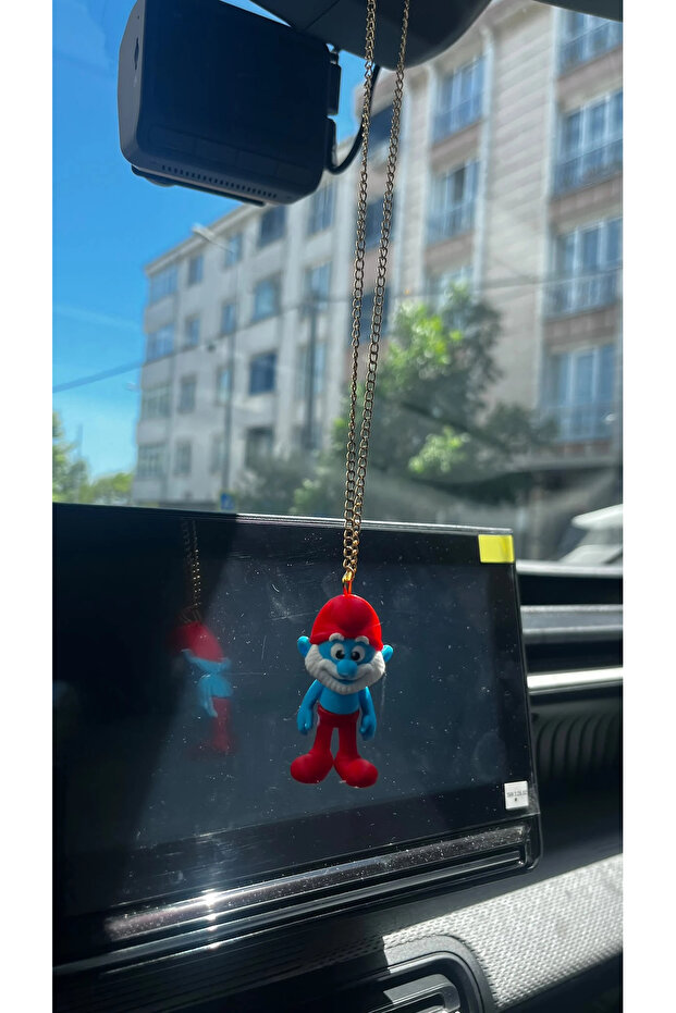 Cute dad car rear mirror ornament 3d