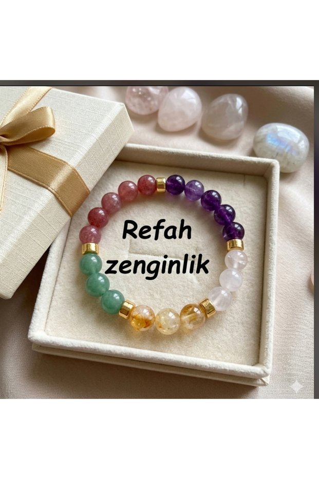 Wealth Natural Stone Bracelet – Elegant Symbol of Abundance and Success 8 mm 💰