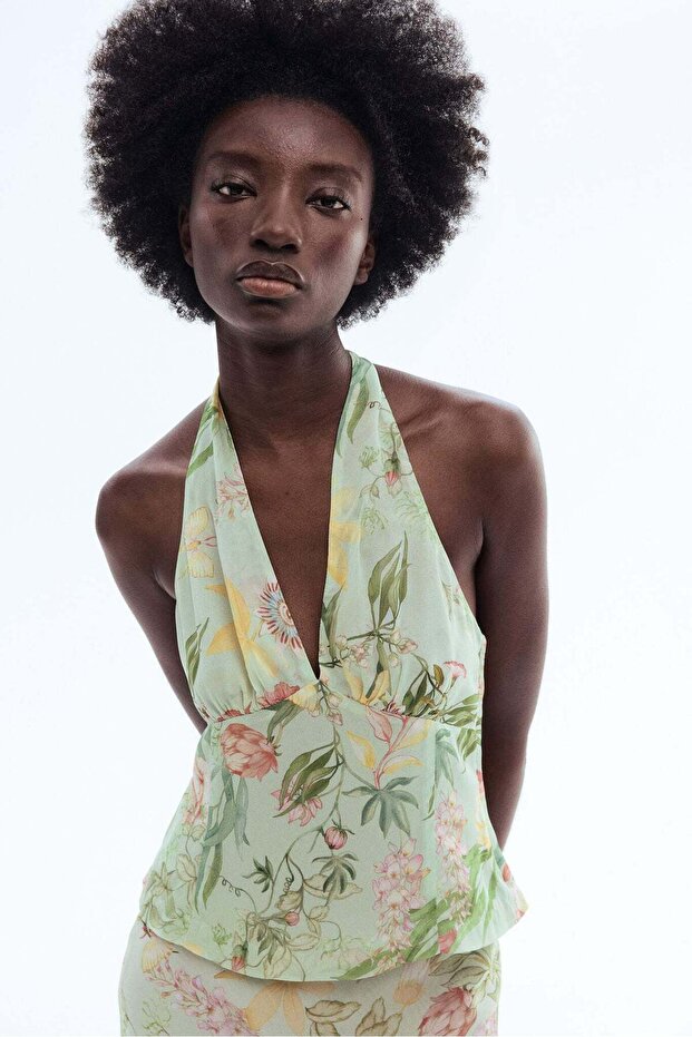 Viscose halterneck top