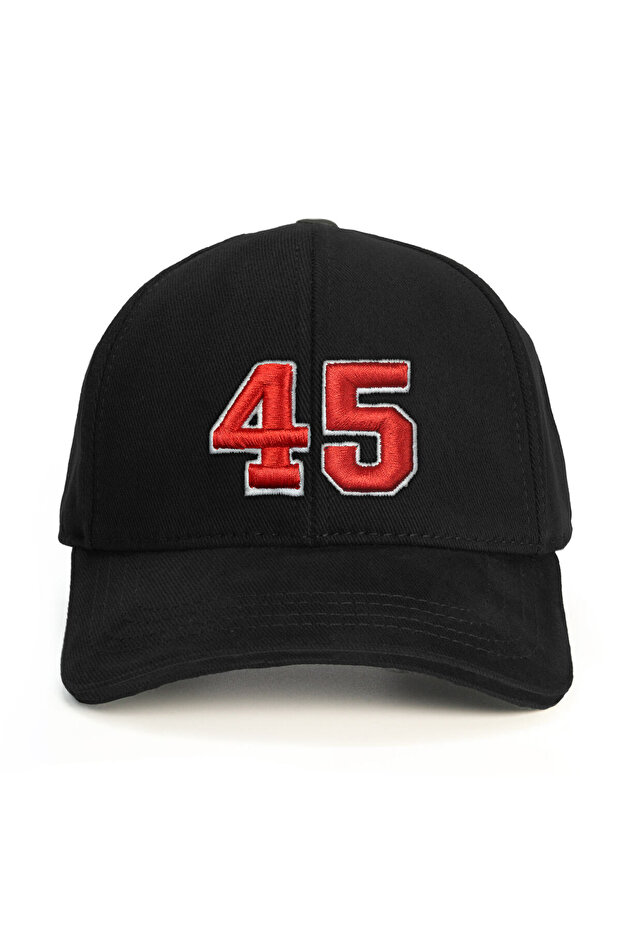 Number 45 Embossed Baseball Cap - 1
