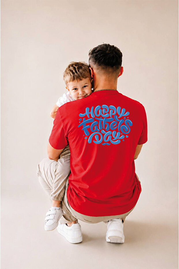Father's Day Gift, Father-Child Combination, 100% Cotton Oversize T-Shirt