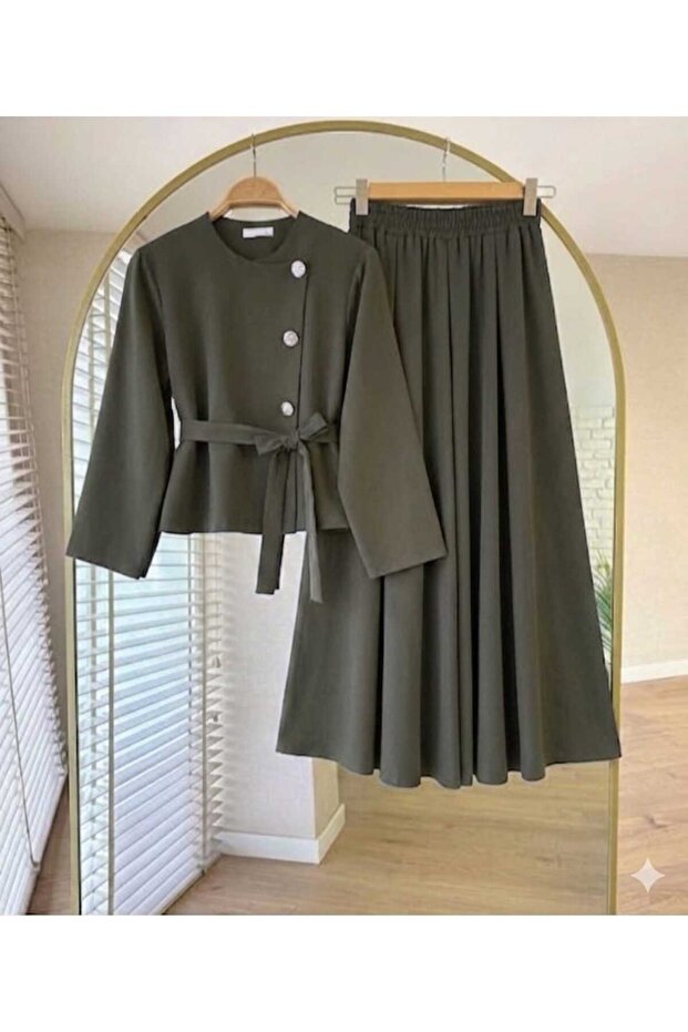 Almeda Skirted Double Suit