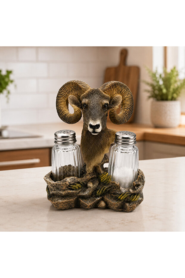 Decorative Figured Salt and Pepper Shaker Set – Polyester Spice Container & Kitchen Accessory