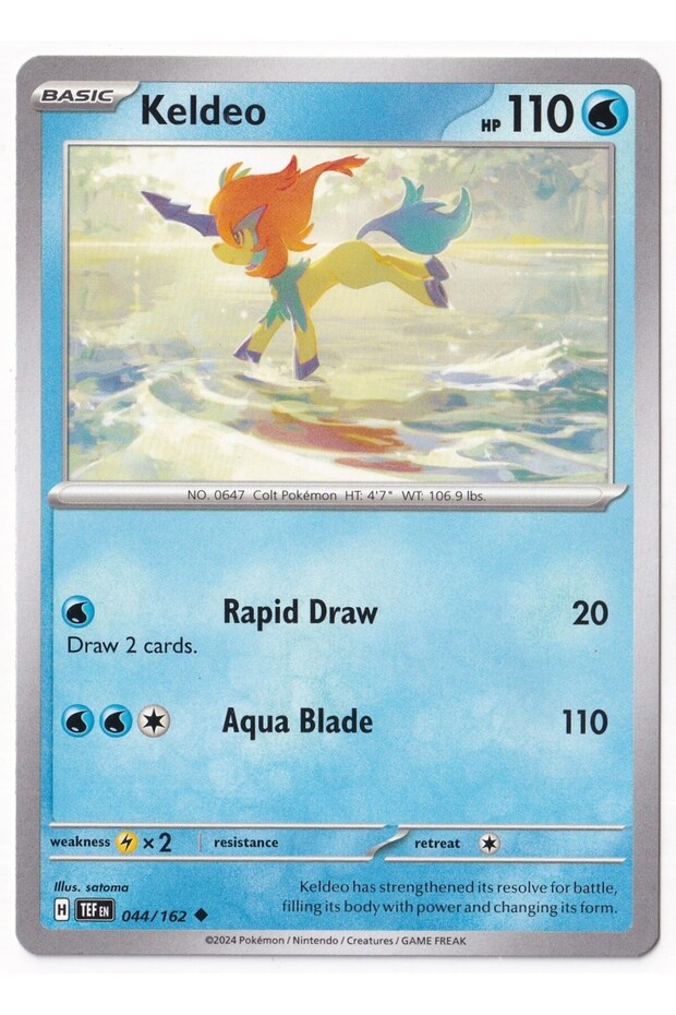 Keldeo 044/162 - Temporal Forces - Kart (Mint)