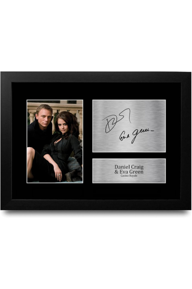 FR A4 Daniel Craig & Eva Green James Bond Casino Royal Gifts Printed, Signed Autograph Picture For Movie Memorabilia Fans - A4 Framed
