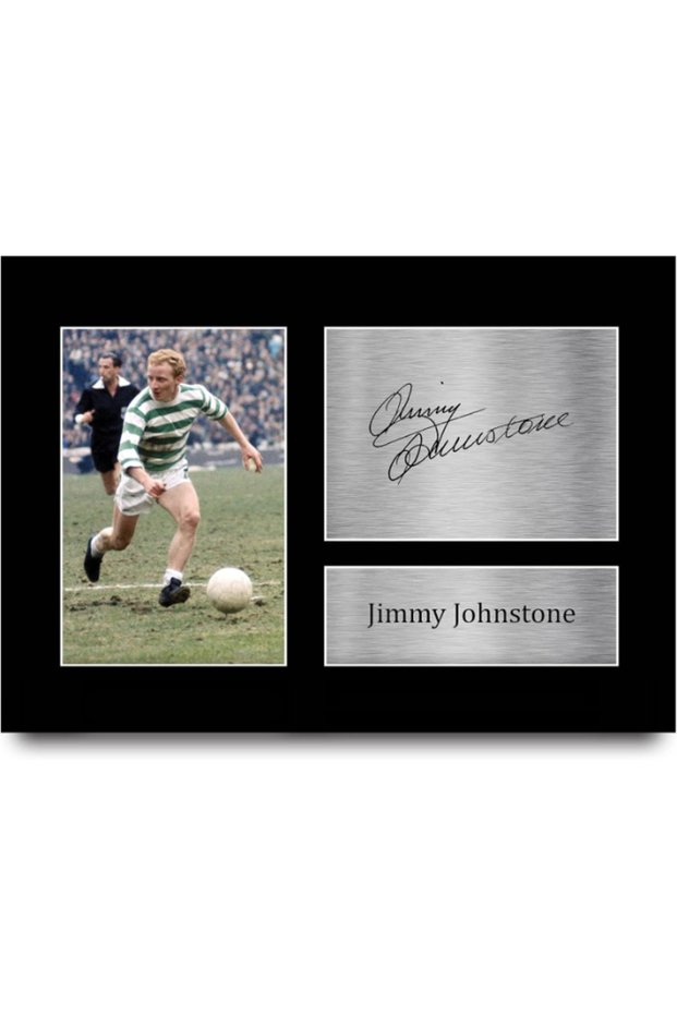 A4 Jimmy Johnstone Celtic Jinky Lisbon Lions 1967 Gifts Printed Signed Autograph Picture for Fans and Supporters - A4