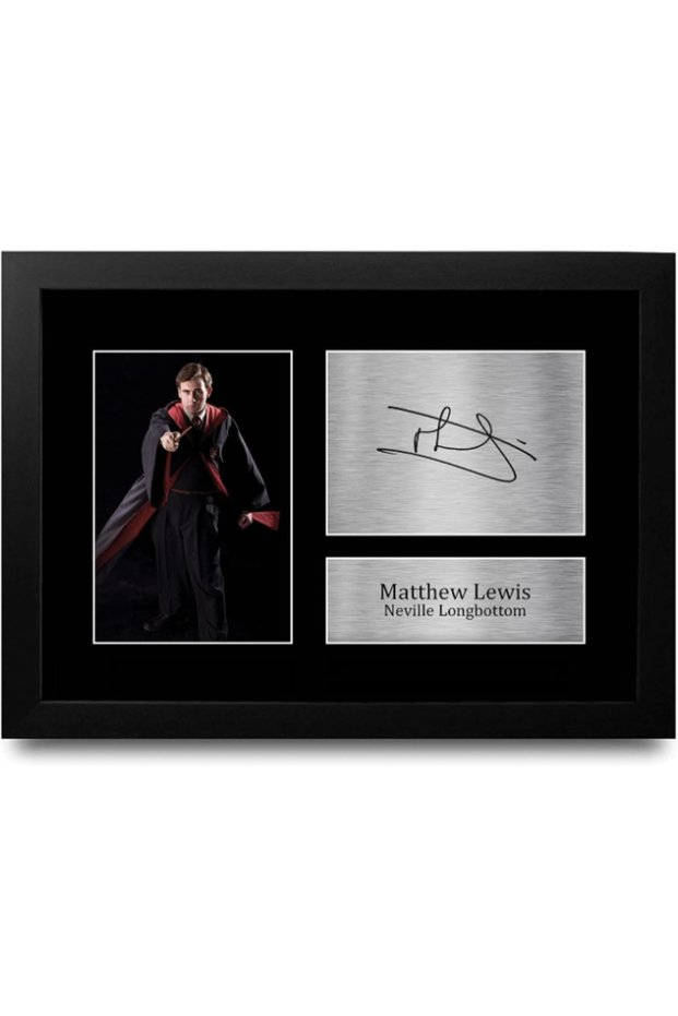 FR A4 Matthew Lewis Harry Potter Neville Longbottom Gifts Printed Signed Autograph Picture for Movie Memorabilia Fans - A4 Framed