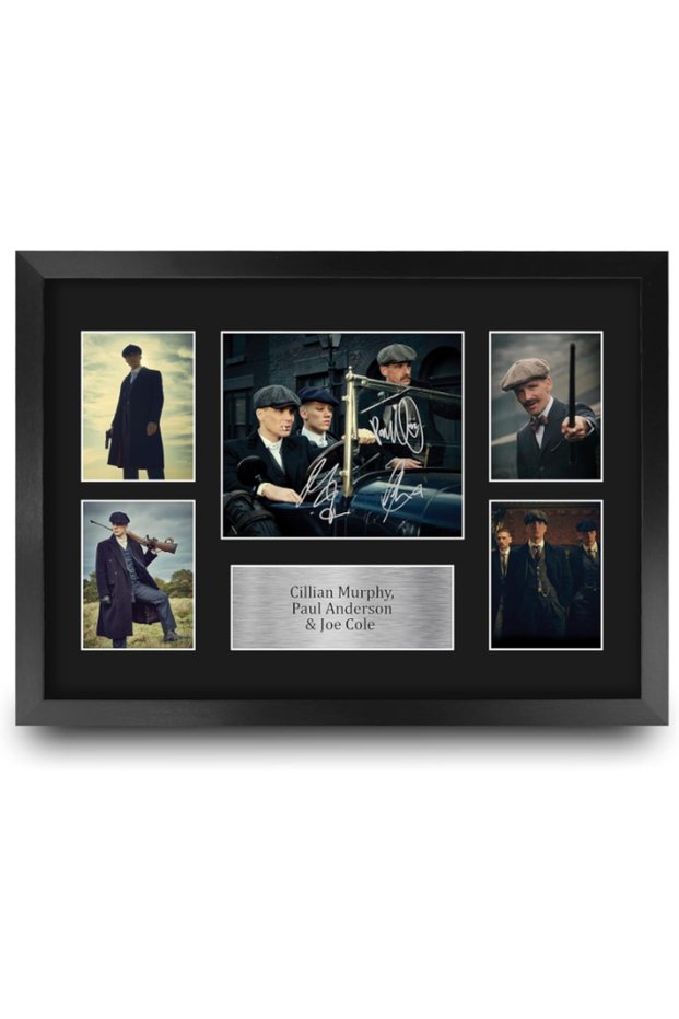 FR A3 Cillian Murphy Paul Anderson & Joe Cole Peaky Blinders Tommy, Arthur & John Gifts Printed Signed Autograph Picture for TV Show Fans - A3 Framed