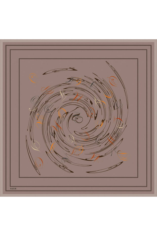 Mink 90X90 Silk Twill Scarf