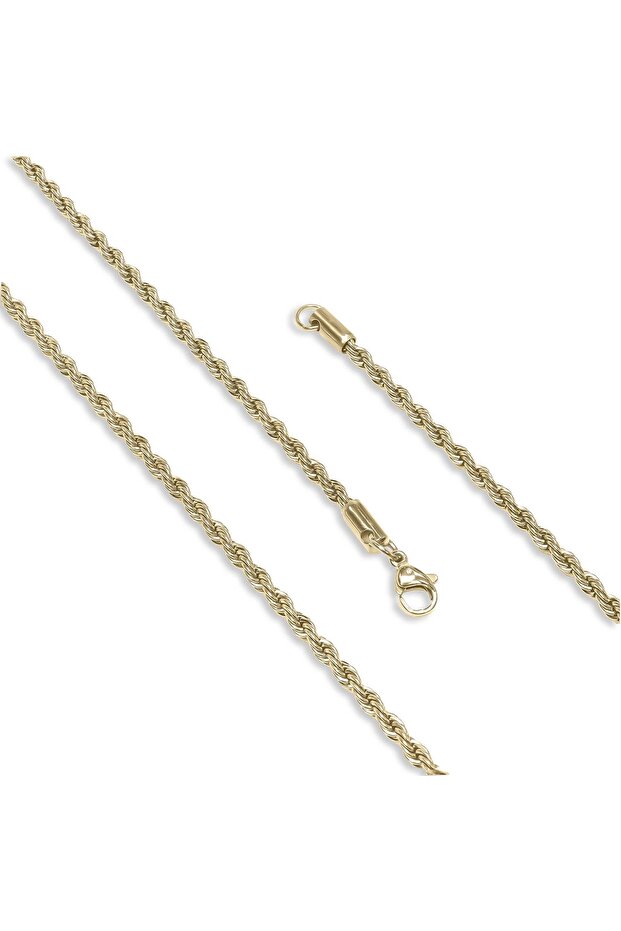 Yellow Spiral Steel Necklace 3mm - Yellow