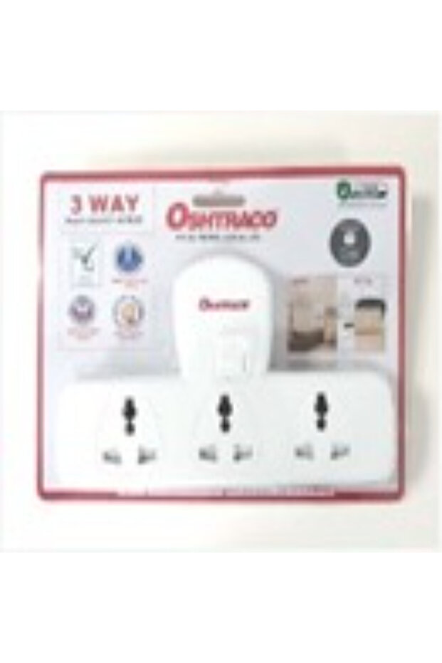 3 way universal T.socket w/o switch - 1