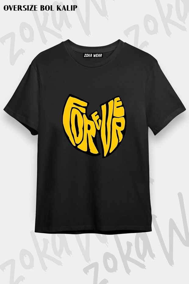 Unisex Loose Fit Wu Tang Clan V4 Printed T-Shirt