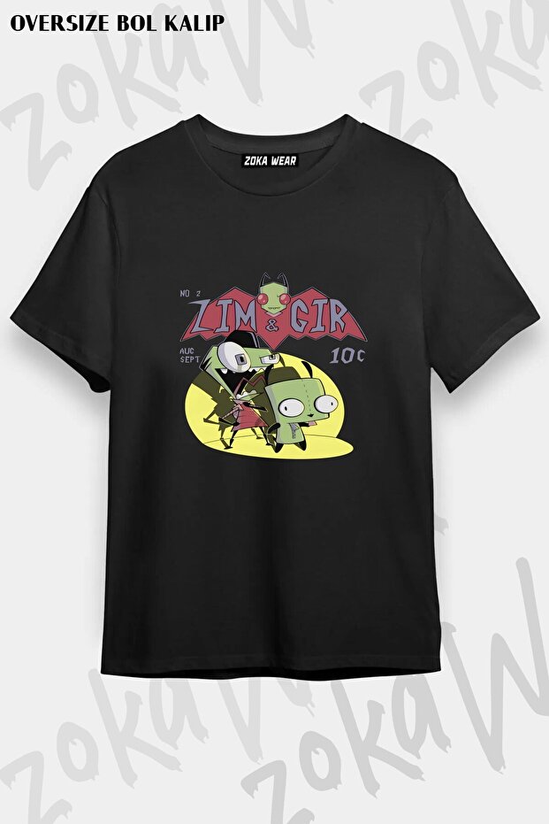 Unisex Loose Fit Invader Zim V16 Printed T-Shirt