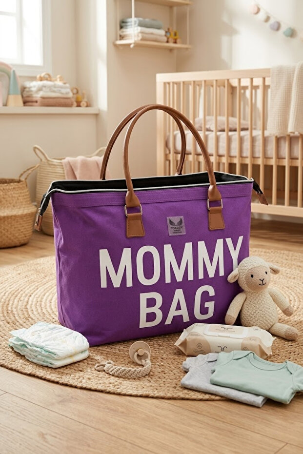 Tr Mother Care Baby Bag Mother Bag Backpack Purple