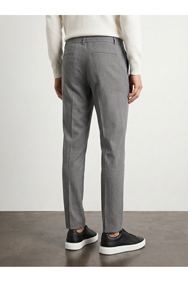 Basic Stylish Drawstring Slim Fit Jogger Pants - 4