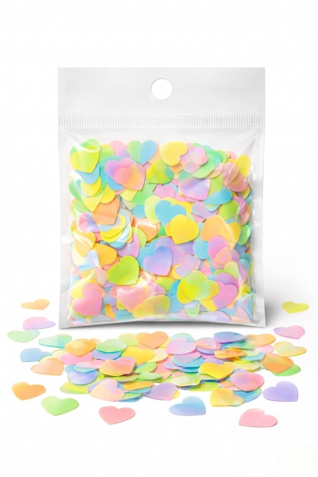Multi-Colored Heart Model Party Confetti