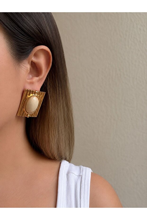 Vintage Stone Look Women's Earrings