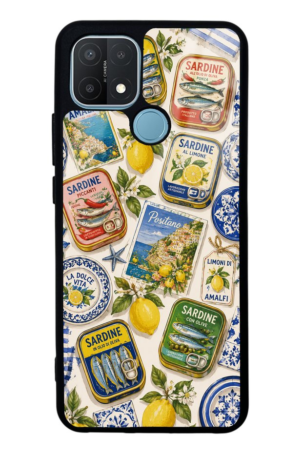 Oppo A15 Amalfi Sardines Design Glossy Phone Case